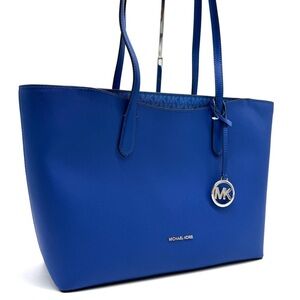 Michael Kors Arden Large Leather Tote Bag Galaxy Blue